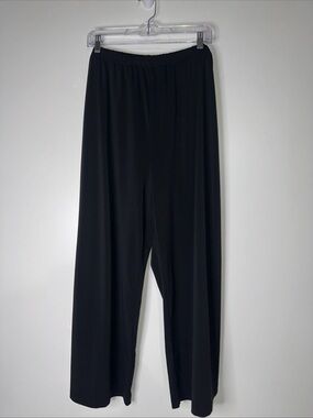 Bob Mackie Black Wide-Leg Pull-On Pants